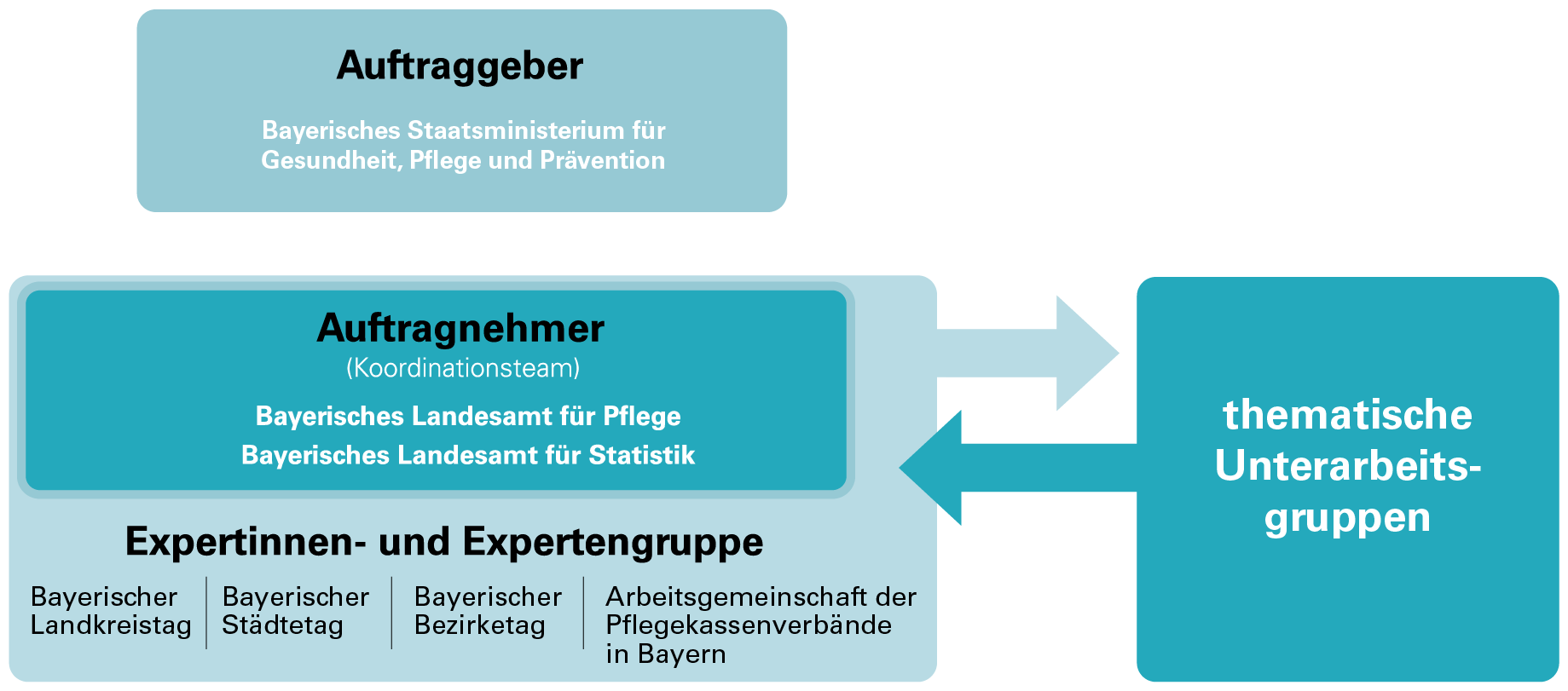 Projektstruktur des Projekts-Bedarfsermittlung in der Langzeitpflege 15072025